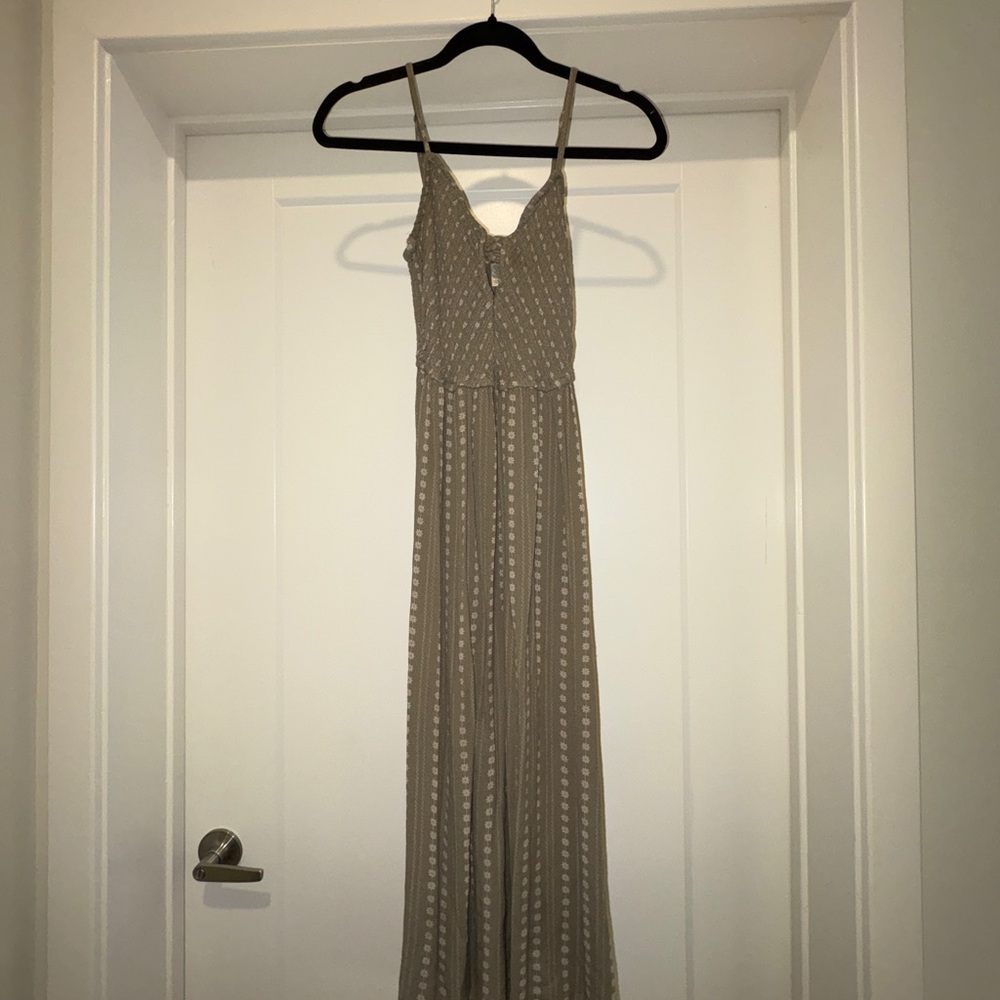 Japna Light Green Floral Dress